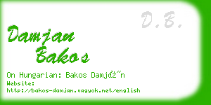 damjan bakos business card